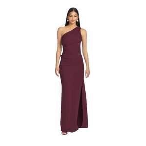 Sachin & Babi NWT 16W Cece Asymmetric One Shoulder Stretch Crepe Gown Deep Wine